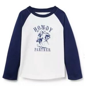 Janie and Jack Howdy Baseball Raglan Sleeve Tee Infant Boys Sz 2T Casual NWT!
